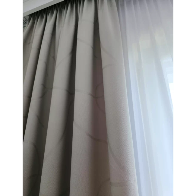 Zasłona gotowa FALE 140x260 (możliwość skrócenia) - Zasłony gotowe uszyte na taśmie